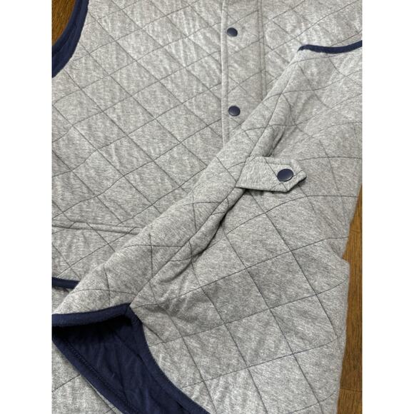 JoS. A. Bank Vest Tailored Fit Gray Zip Quilted Preppy Business Jersey Knit XXL - Picture 4 of 4